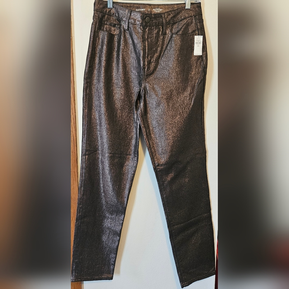 Old Navy High-Waisted OG Shine Straight Ankle Jeans
